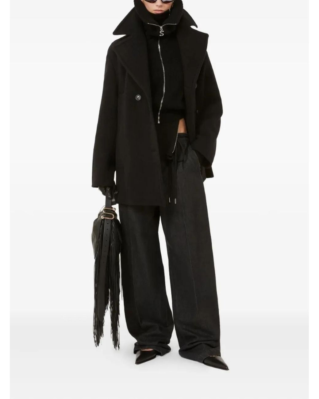 Sportmax Black Tabella Coat
