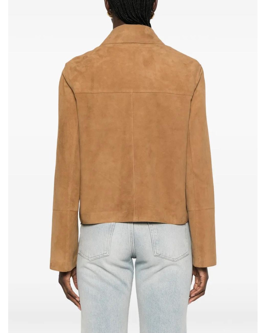 Arma Natural Button-Fastening Leather Jacket