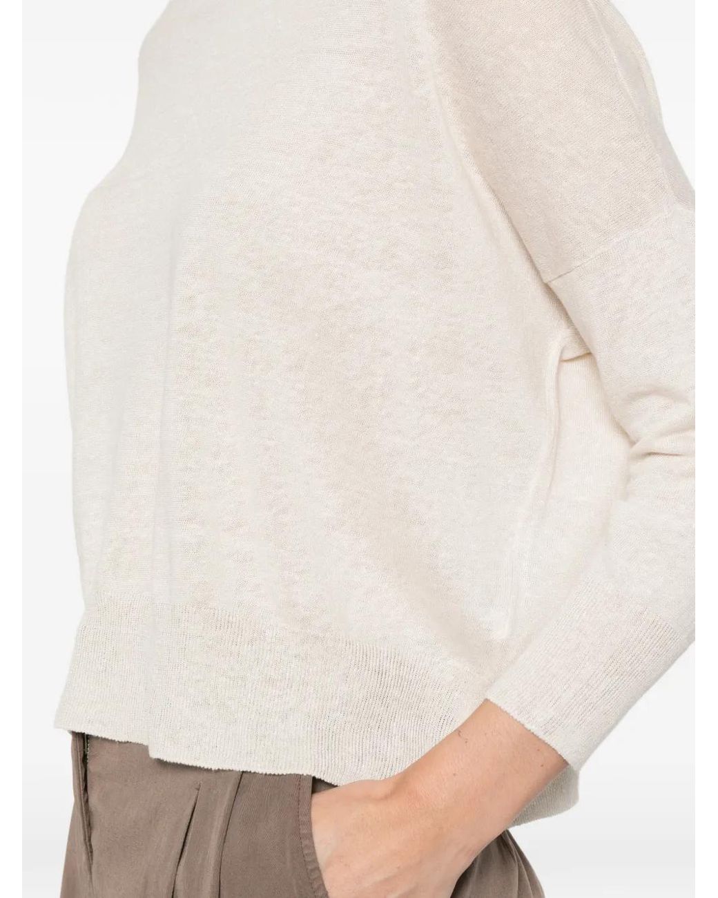 Base London Natural Long-Sleeve Top