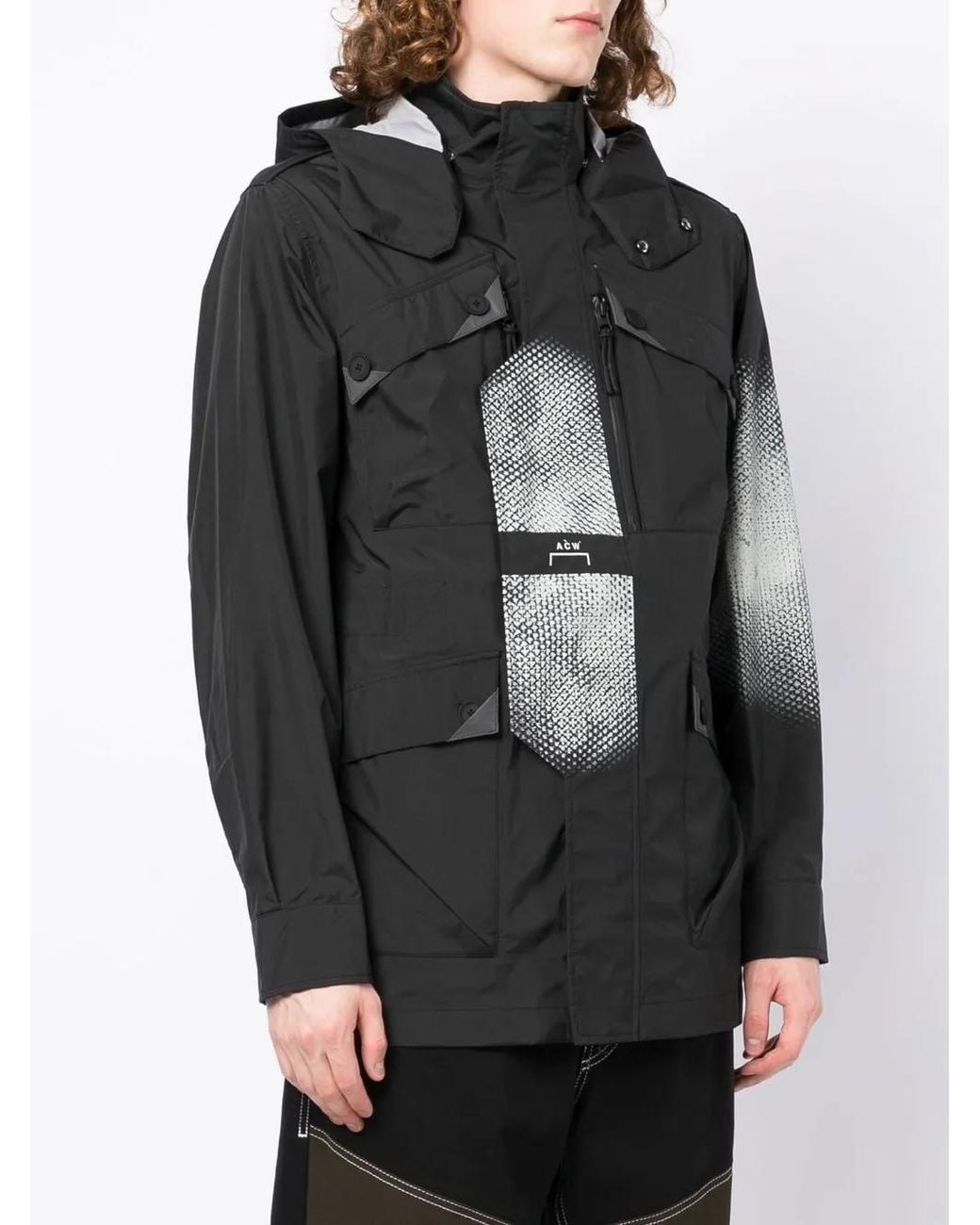 A_COLD_WALL* Black Printed-Panel Jacket