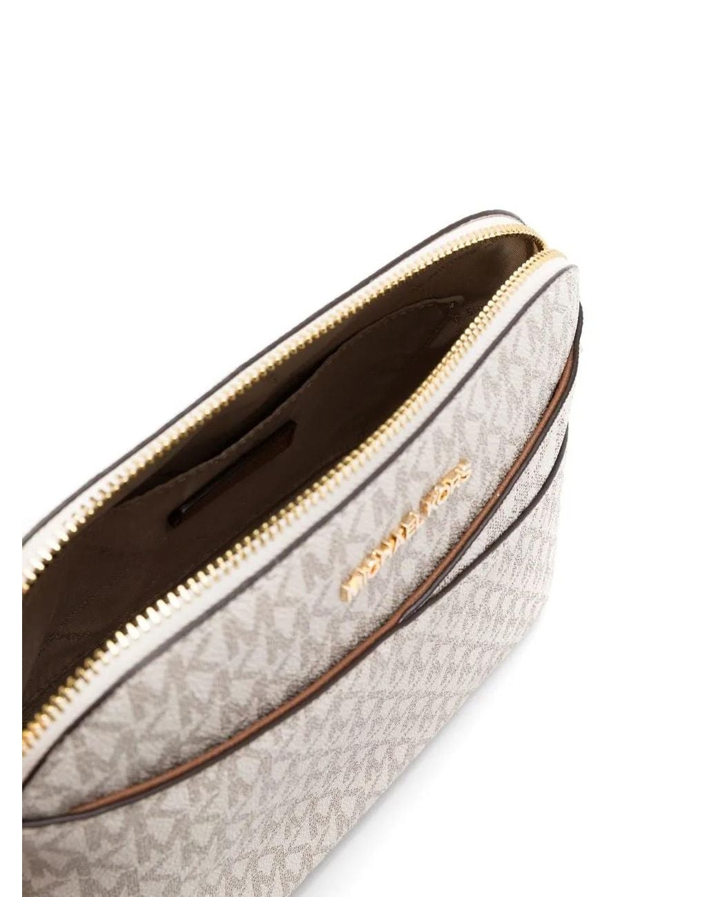 MICHAEL Michael Kors Natural Monogram-Pattern Crossbody Bag