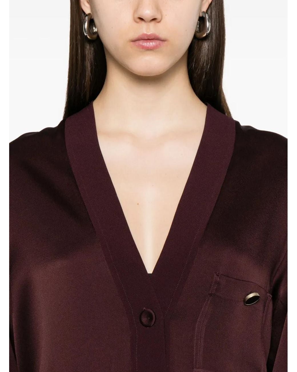 Forte_forte Purple Button-Fastening Pocket Jacket