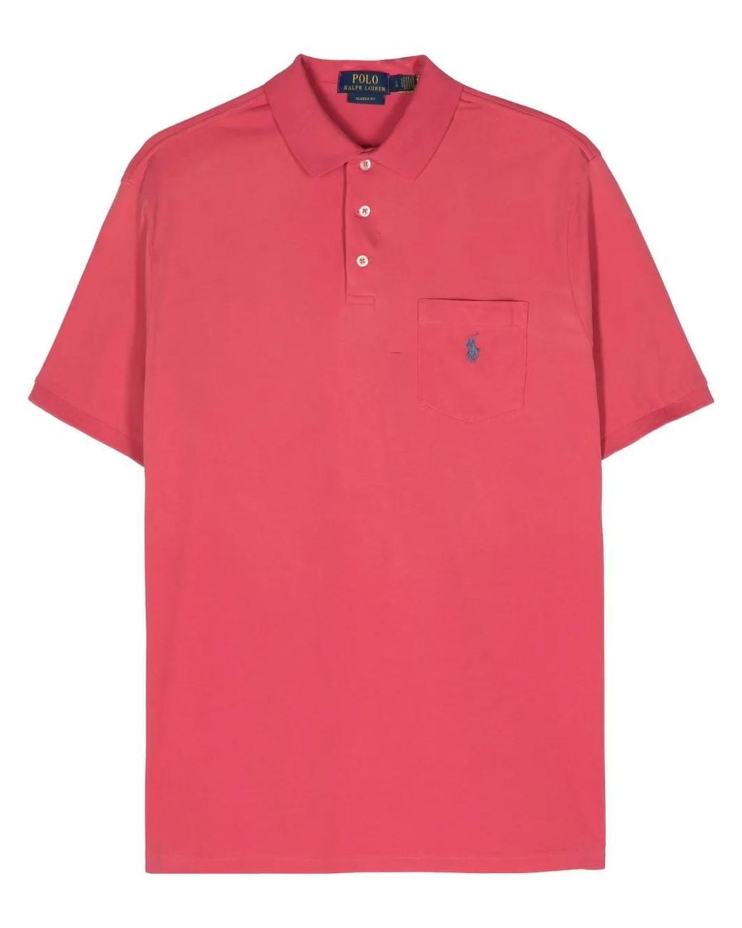 Polo Ralph Lauren Pink Polo Pony Cotton Polo Shirt for men