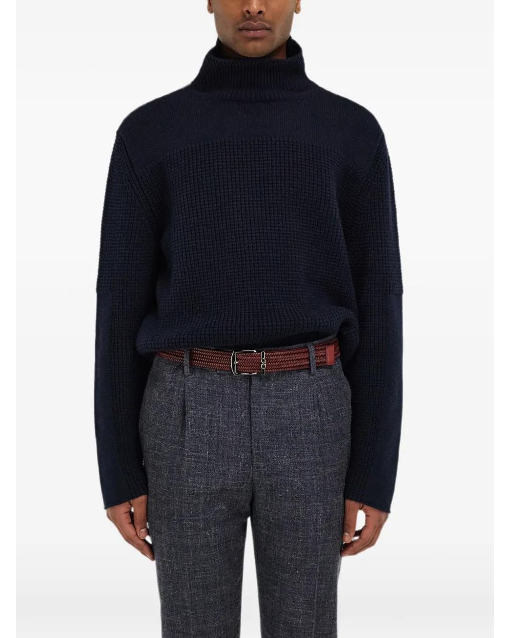 Ferragamo Brown Woven Belt for men