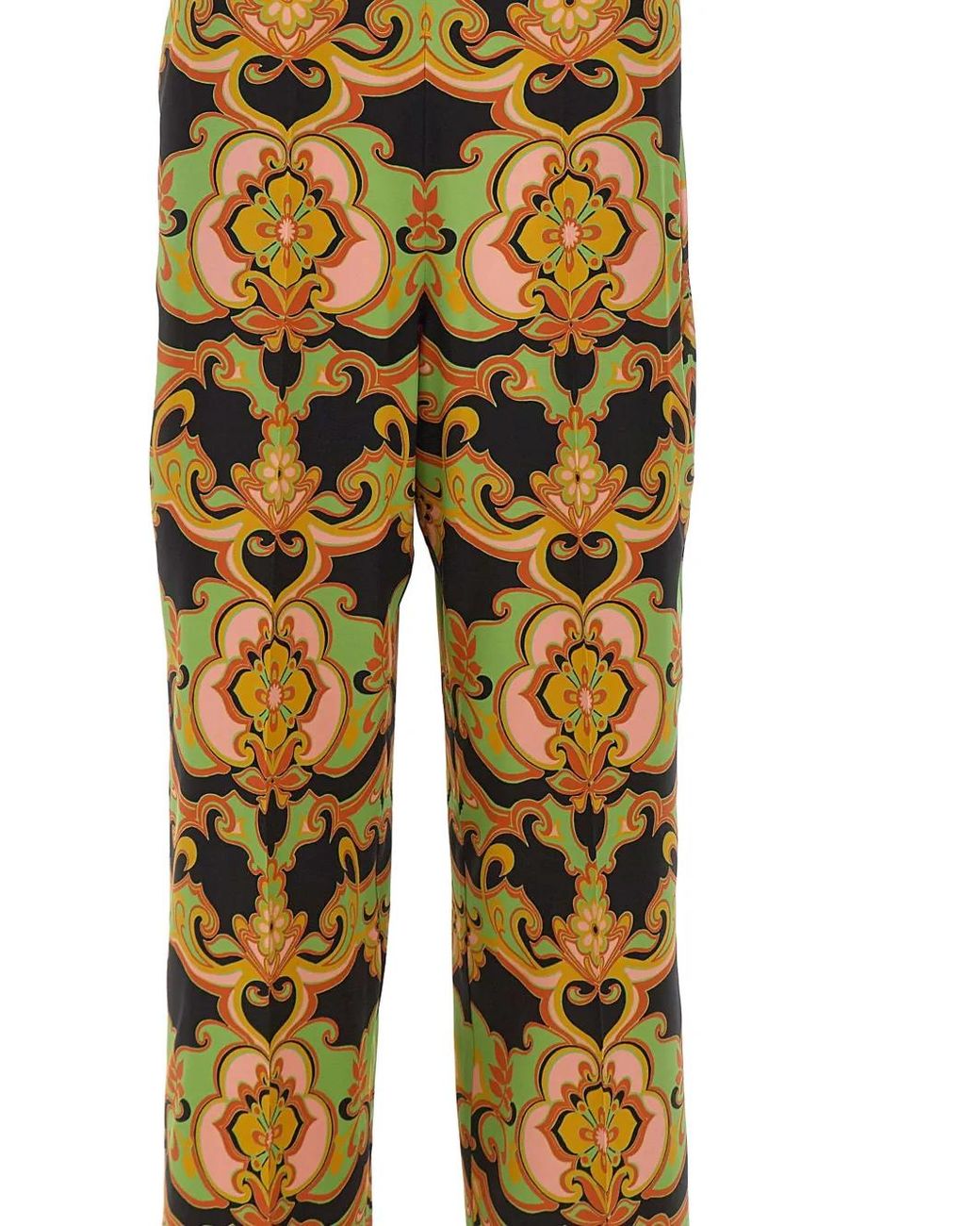 Etro Metallic Floral Palazzo Pants
