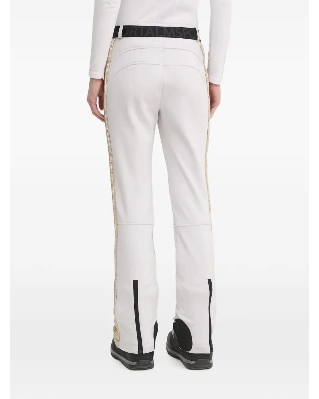 Sportalm White Pantalon De Ski San Jose À Bande Logo