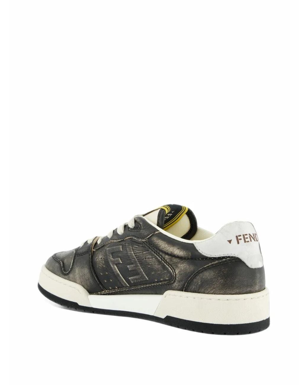 Fendi White Match Leather Sneakers