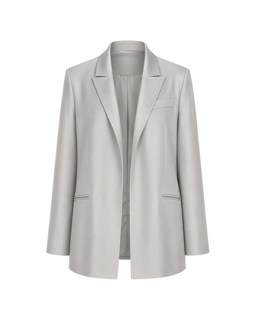 Dusan Gray Loose-Fit Notched-Lapel Blazer