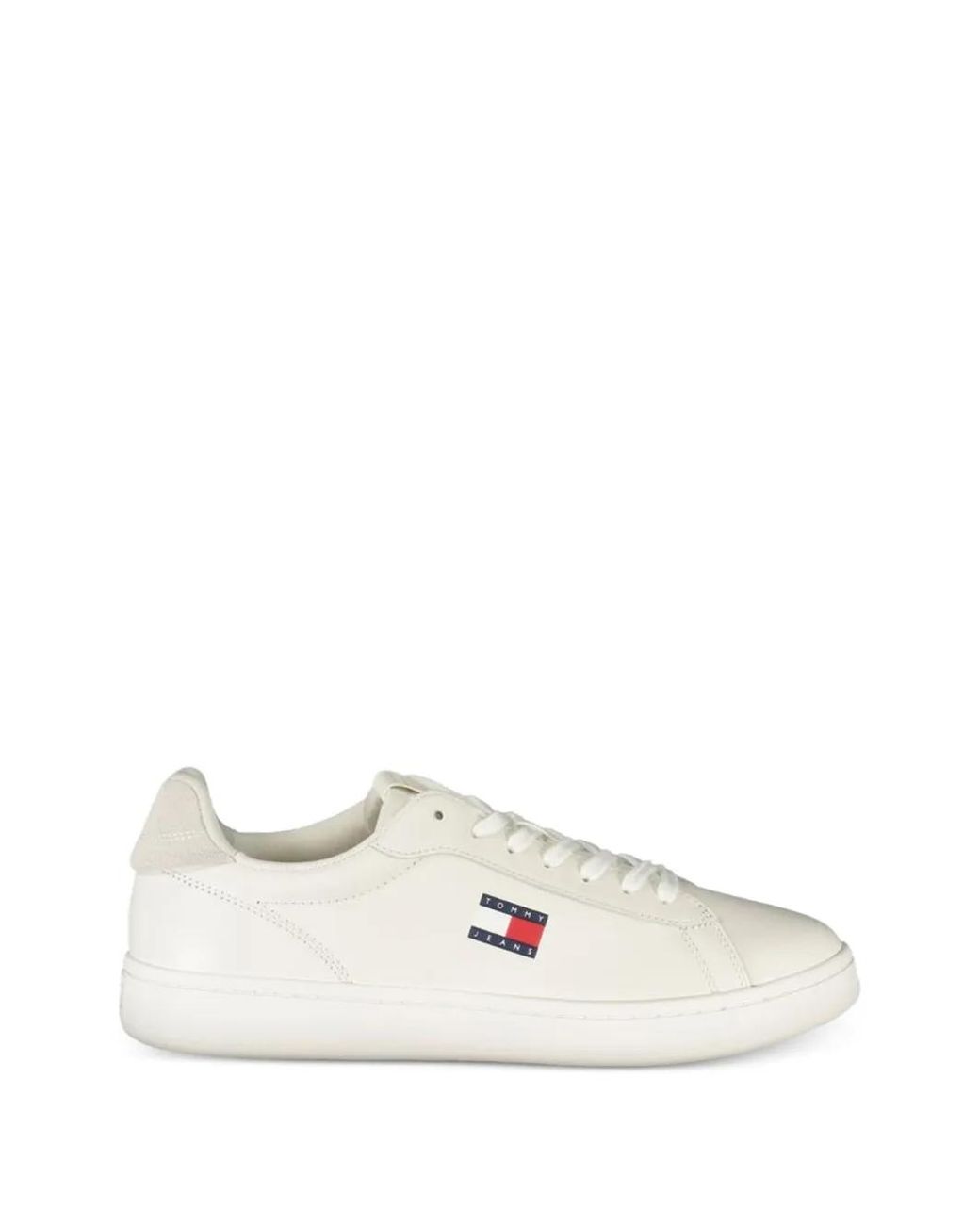 Tommy Hilfiger White Baskets En Cuir À Patch Logo for men