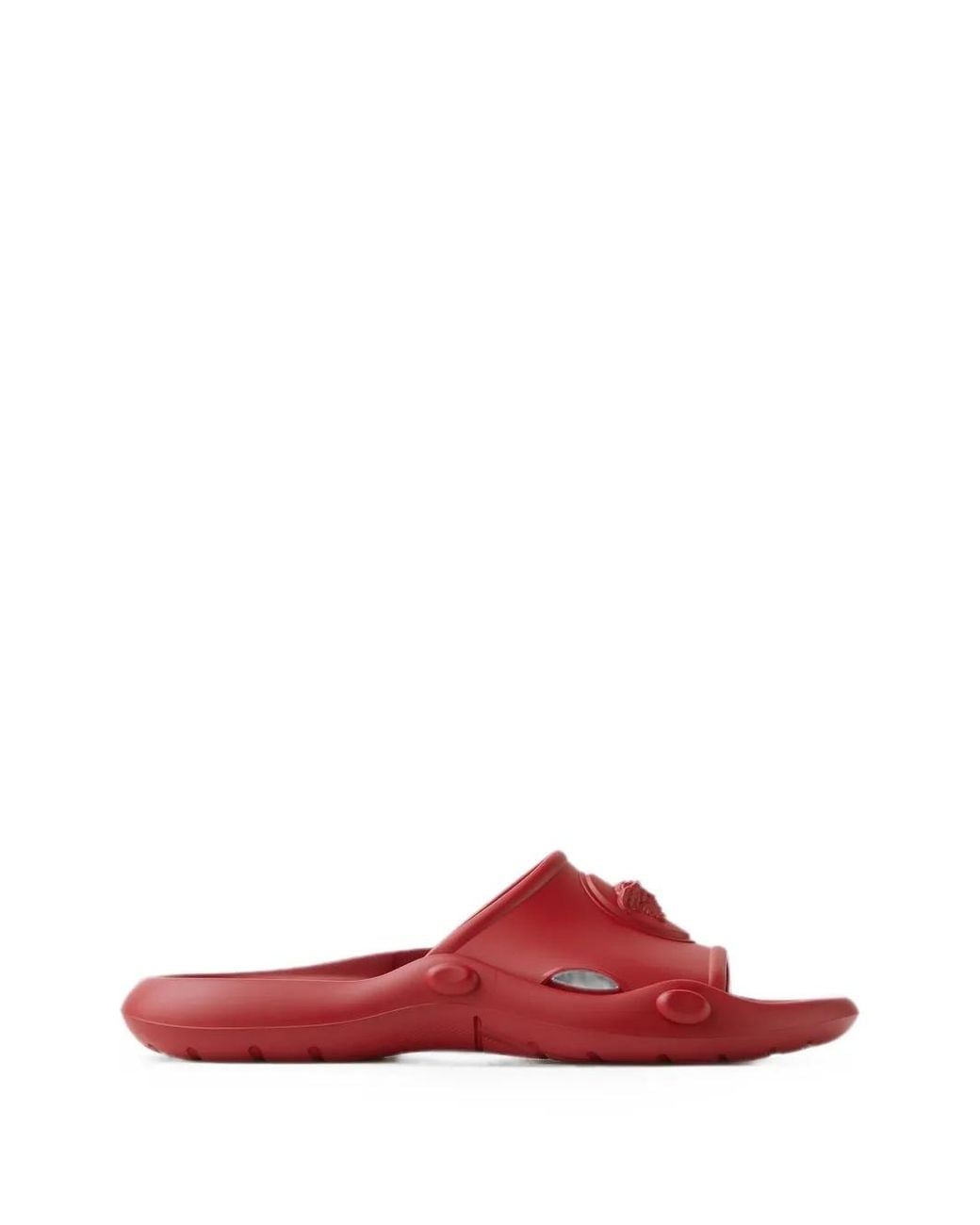 Versace Red Claquettes En Caoutchouc Nettuno for men