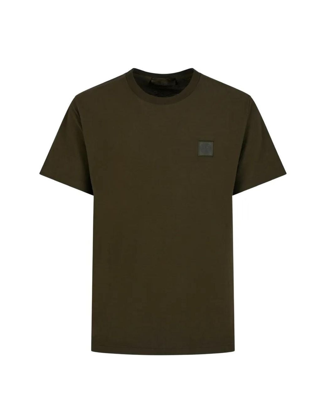 Stone Island Green Logo-Patch T-Shirt for men