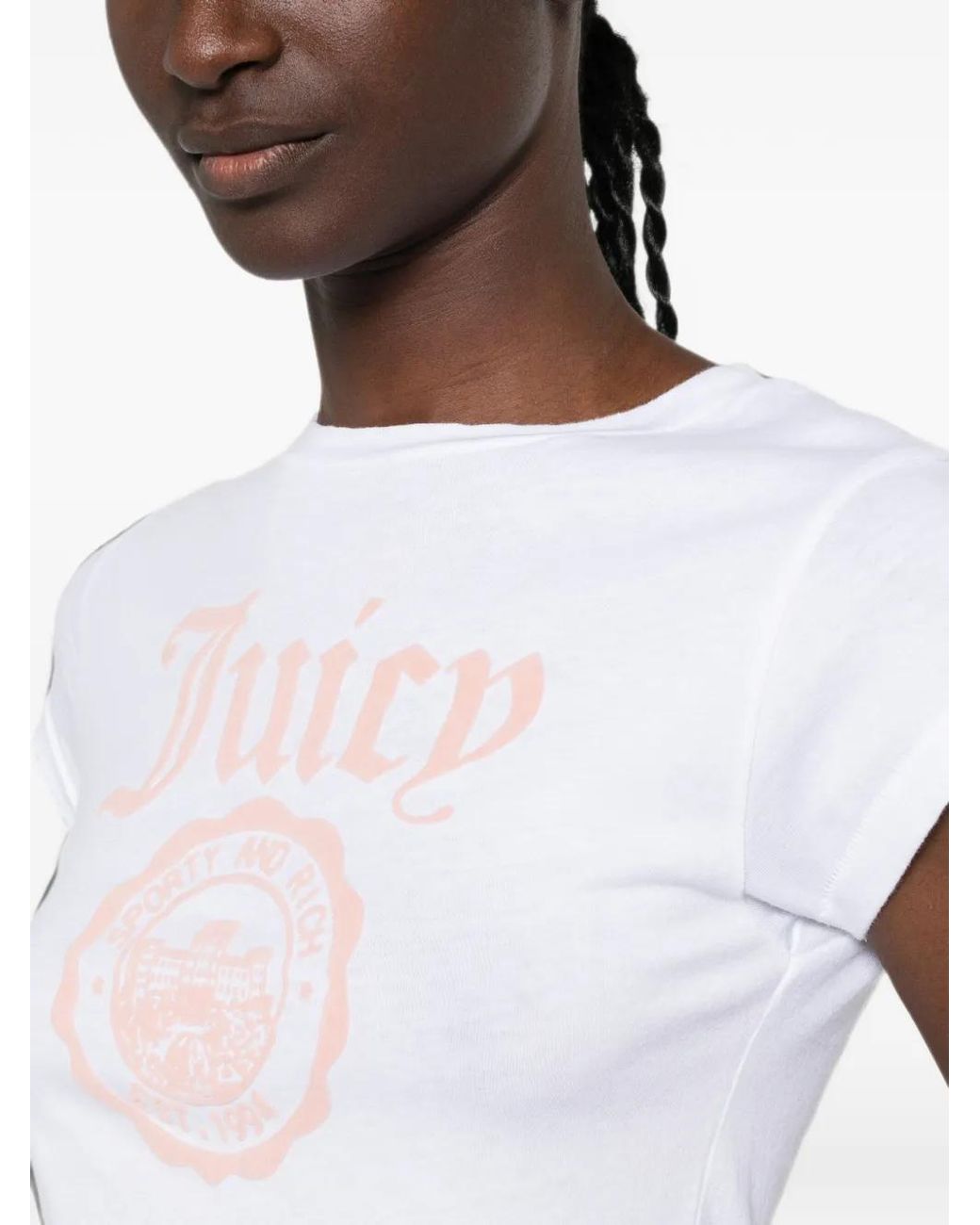 Sporty & Rich White Logo-Print T-Shirt