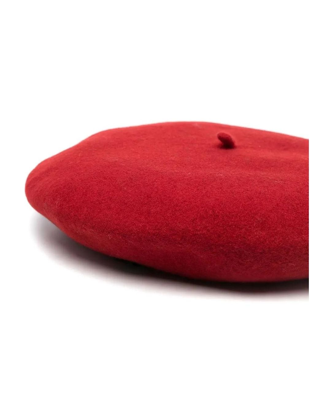 Borsalino Red Solid Beret Hat