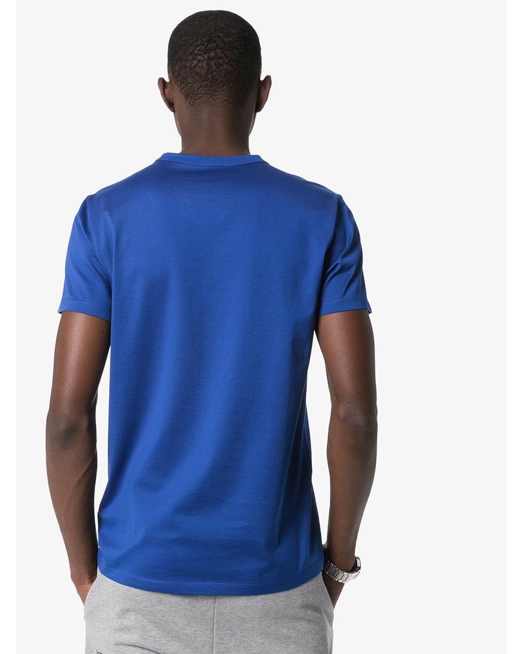 orgaan Trekken Verandering Moncler T-shirt Met Dubbelzijdige Logoprint in het Blauw voor heren | Lyst  NL