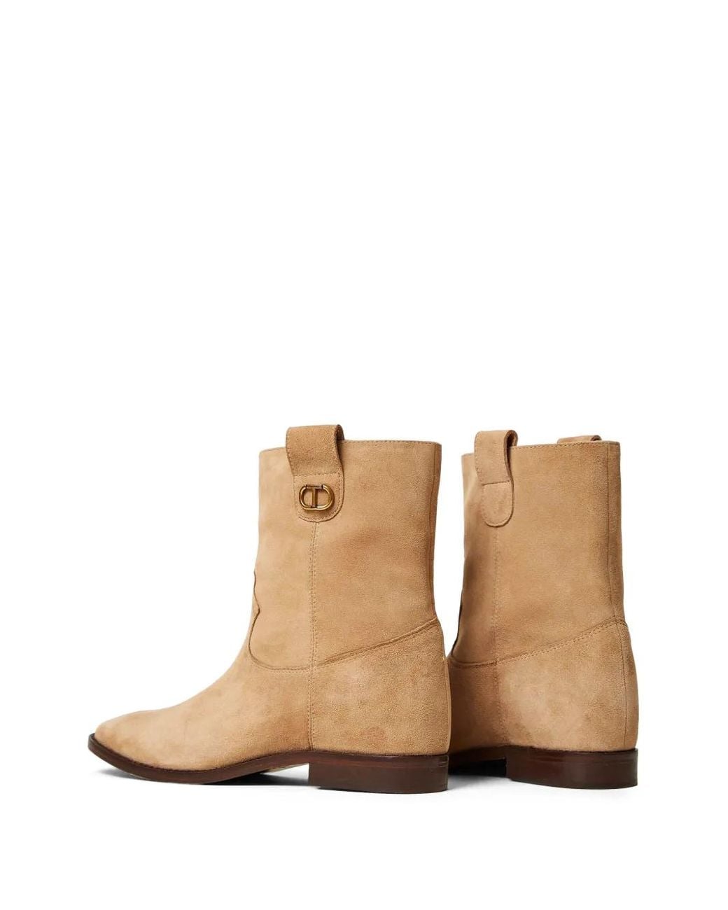 Twinset Brown Suede Ankle Boots