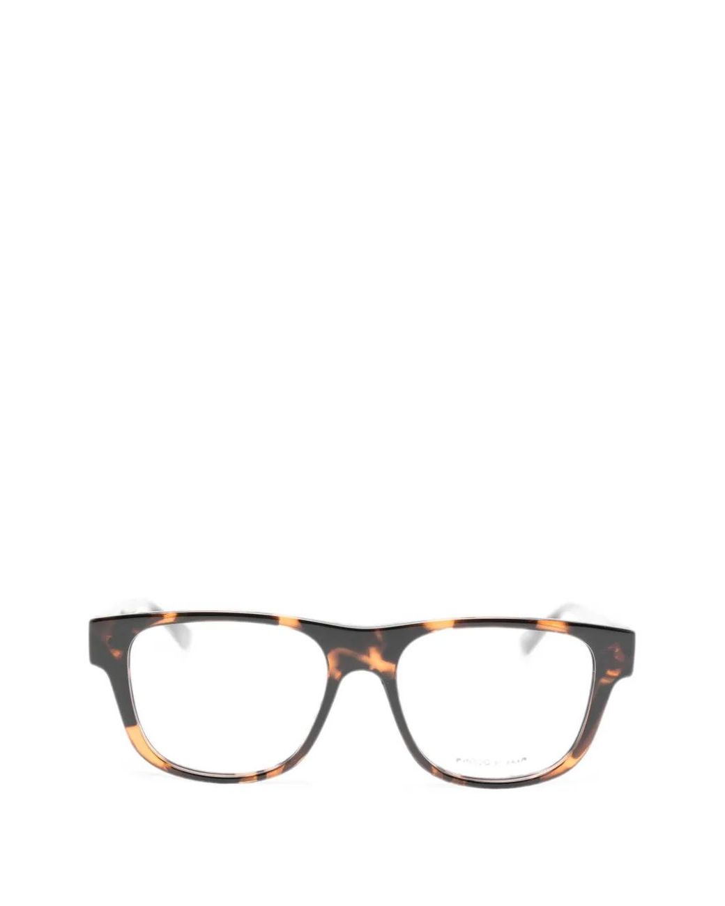 Gucci Brown Tortoiseshell-Effect Square-Frame Glasses