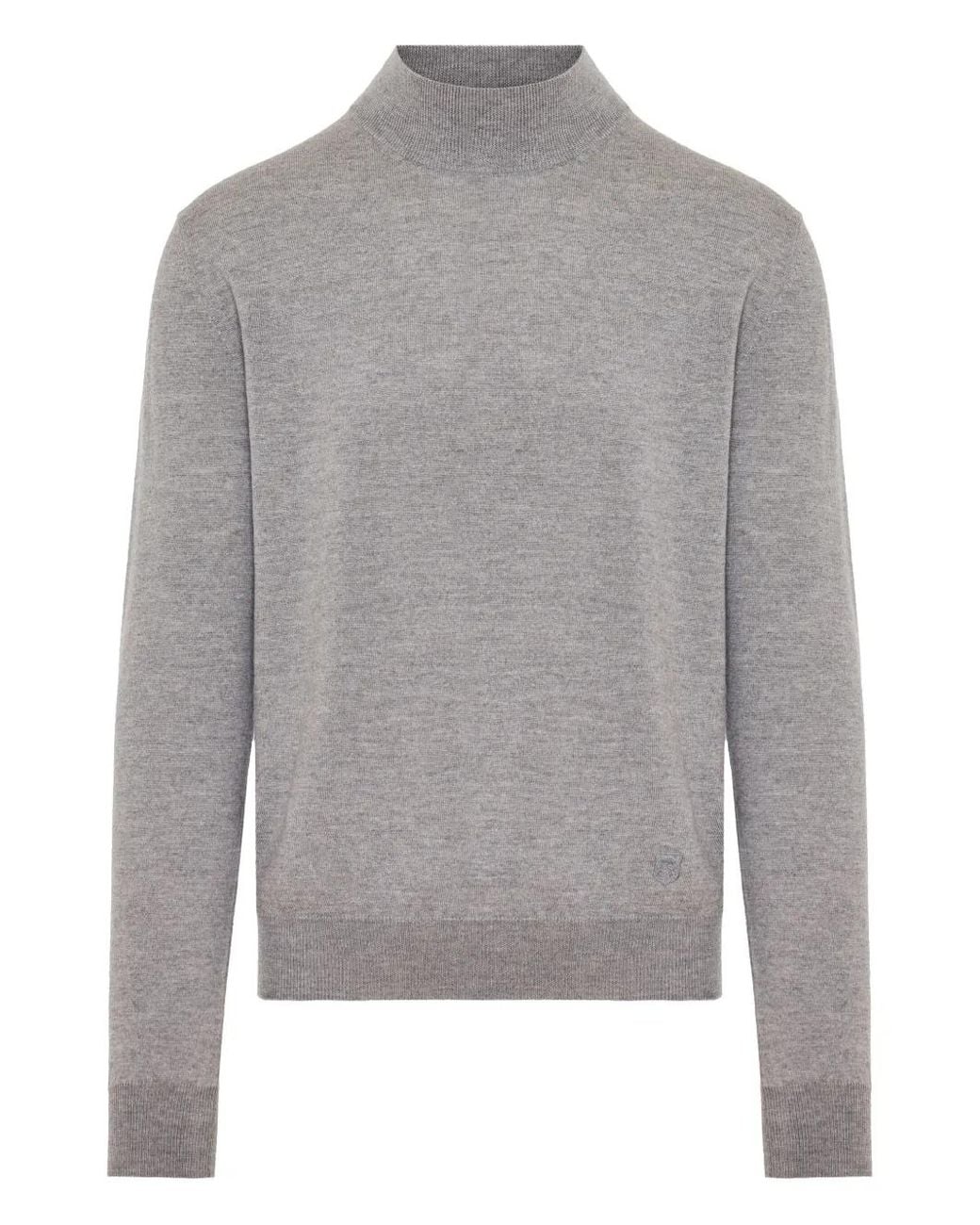 Corneliani Gray Roll-Neck Sweater for men