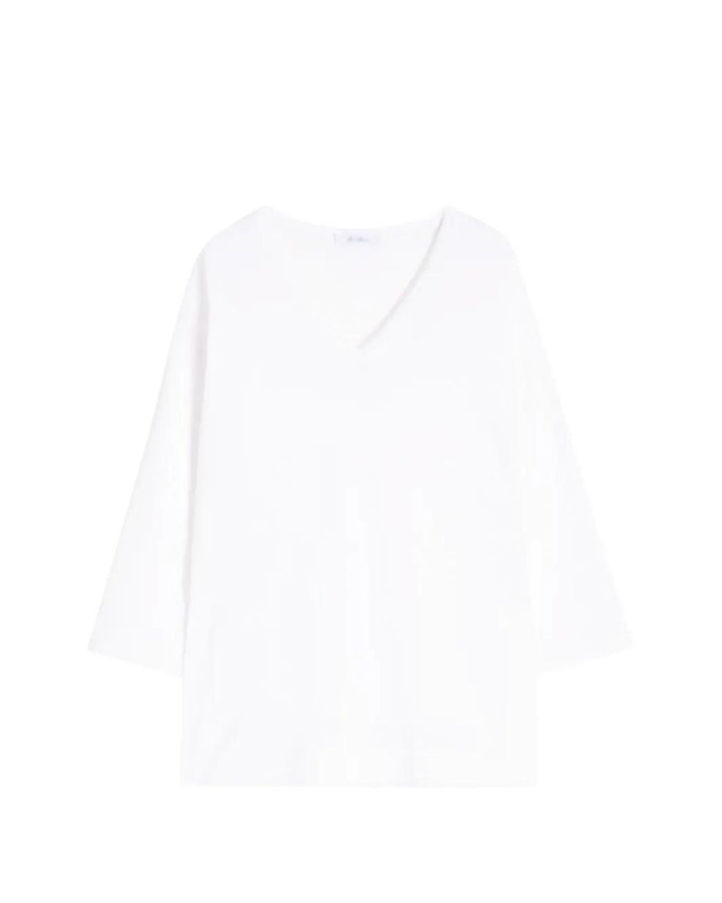 Max Mara White V-Neck Sweater