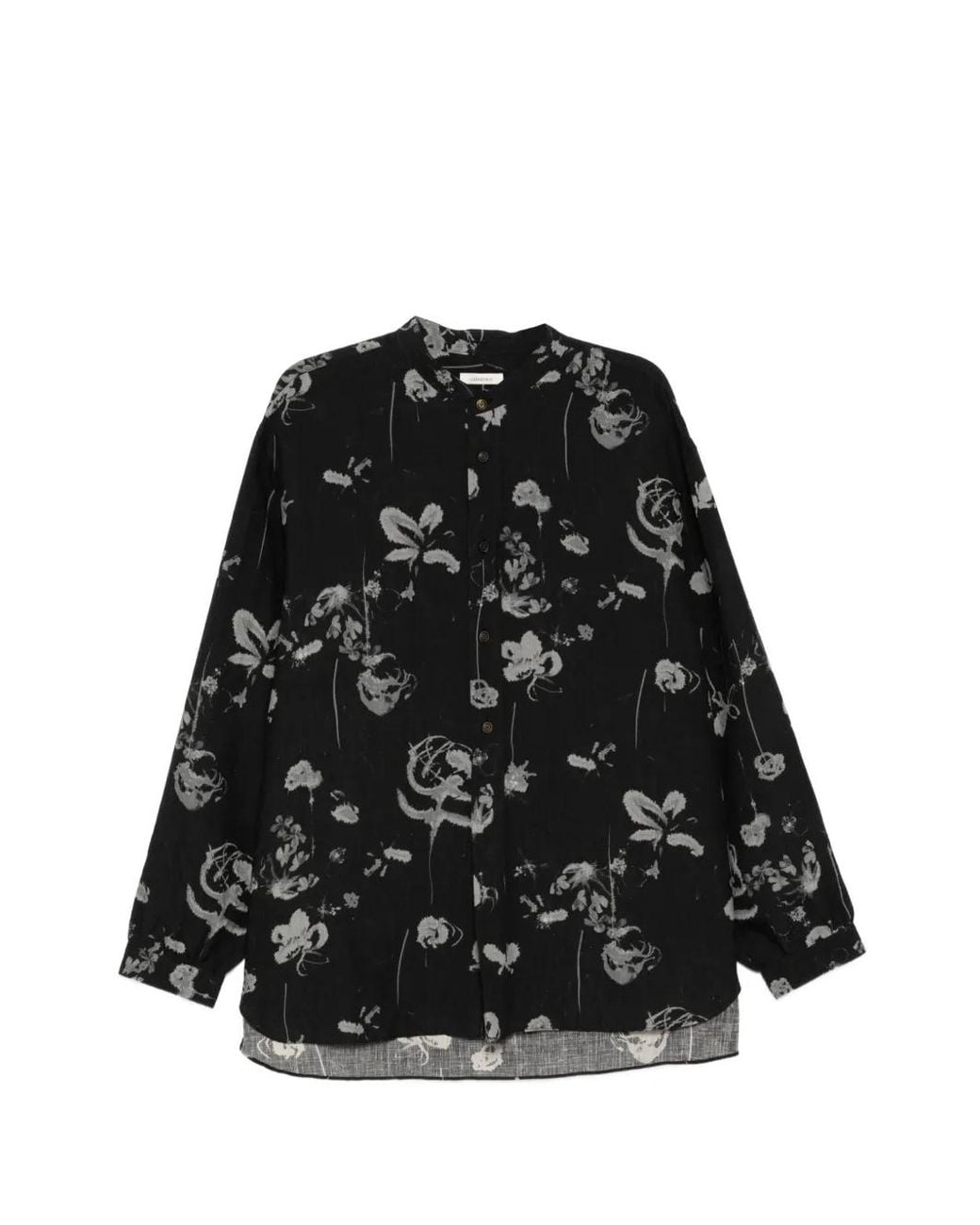 CALMLENCE Black Chemise À Fleurs for men