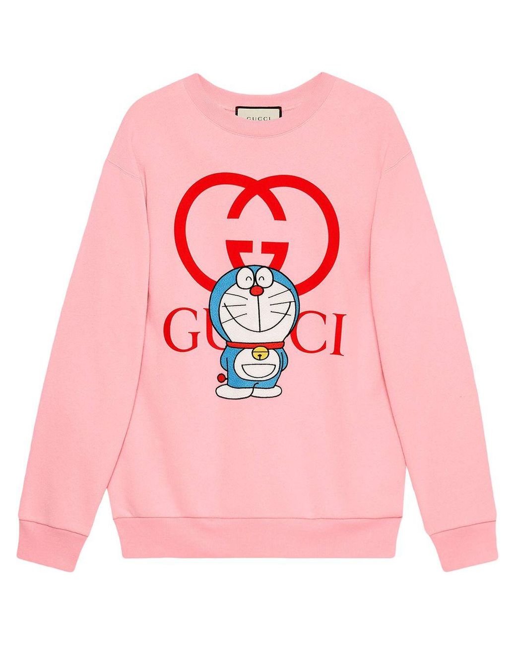 Gucci X Doraemon Logo-print Sweatshirt in Pink | Lyst