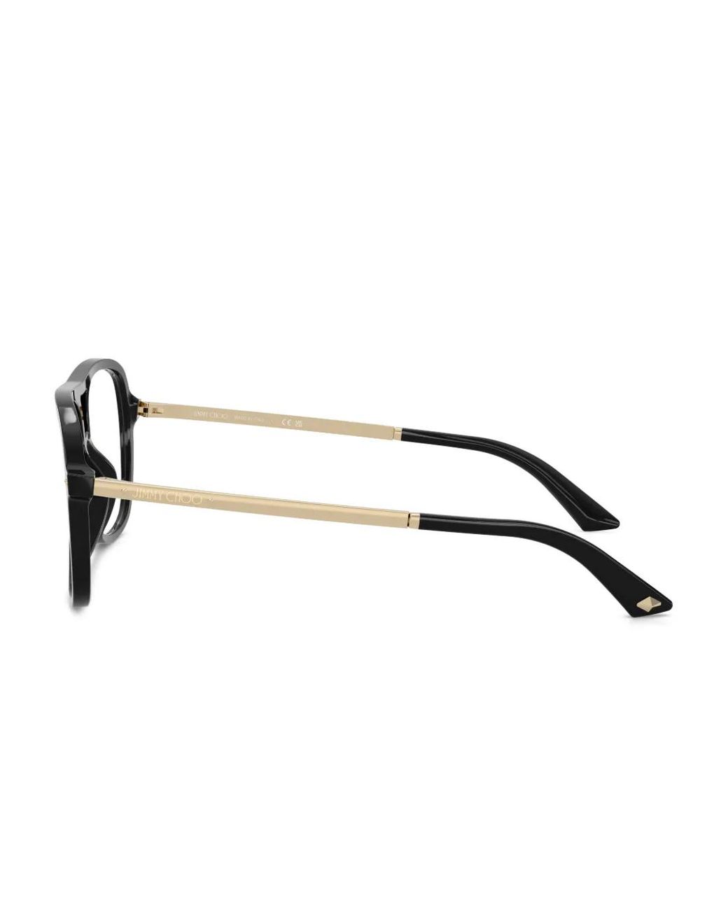 Jimmy Choo Black Pilot-Frame Glasses