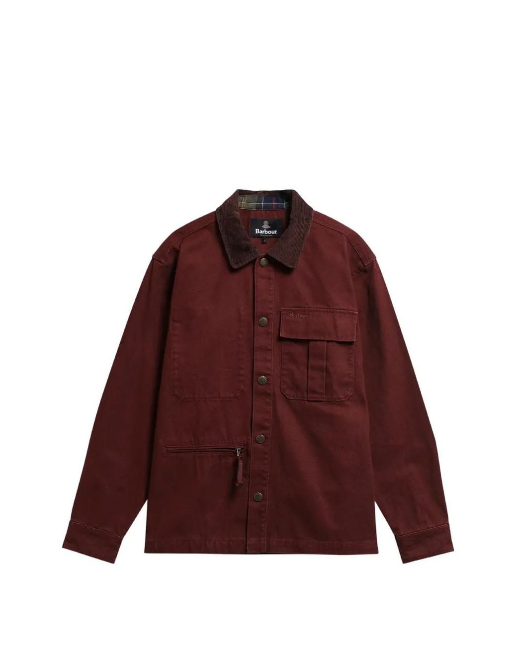 Barbour Red Ursula Corduroy-Collar Overshirt for men