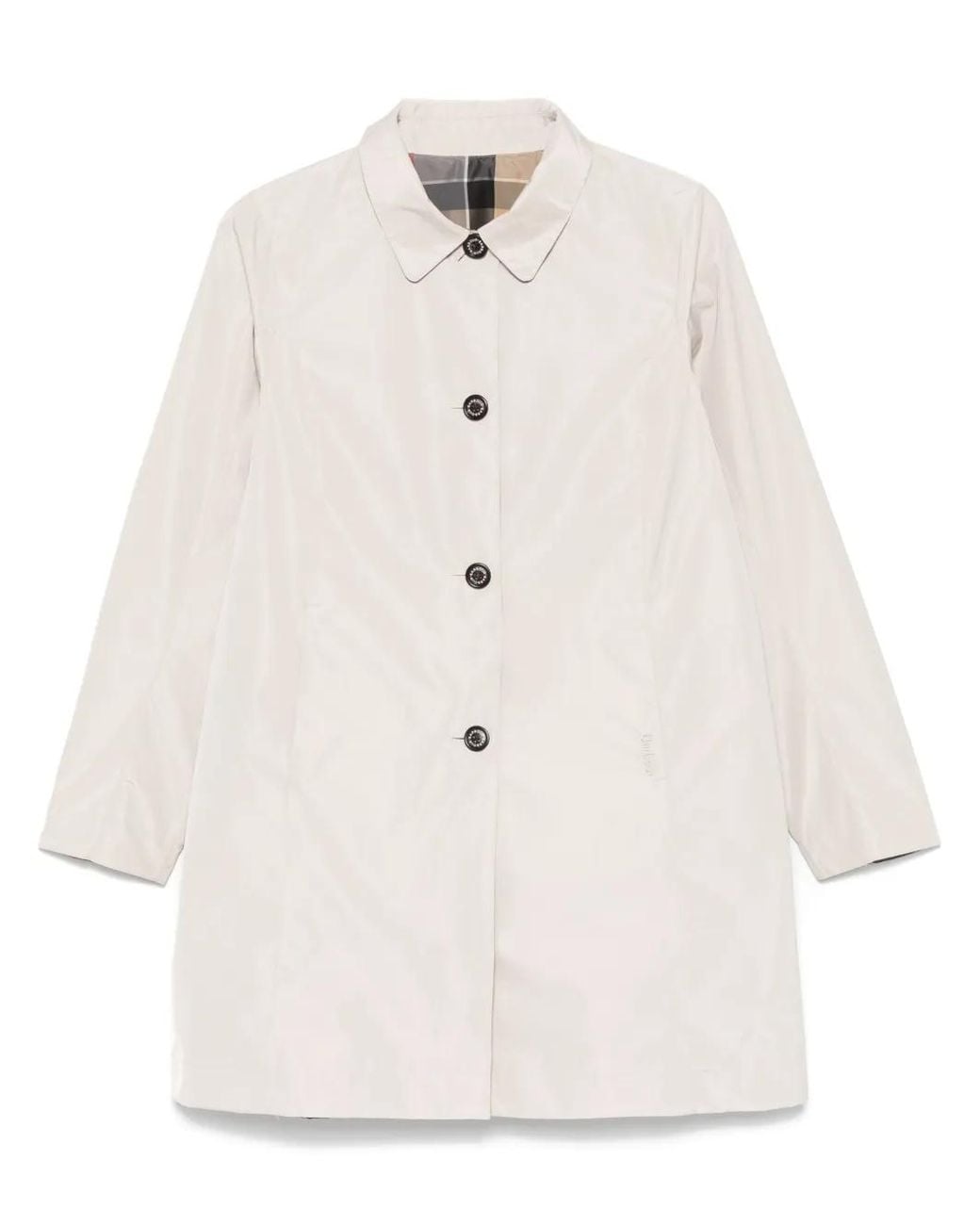 Gabardina Babbity Reversible A Cuadros Barbour de color White