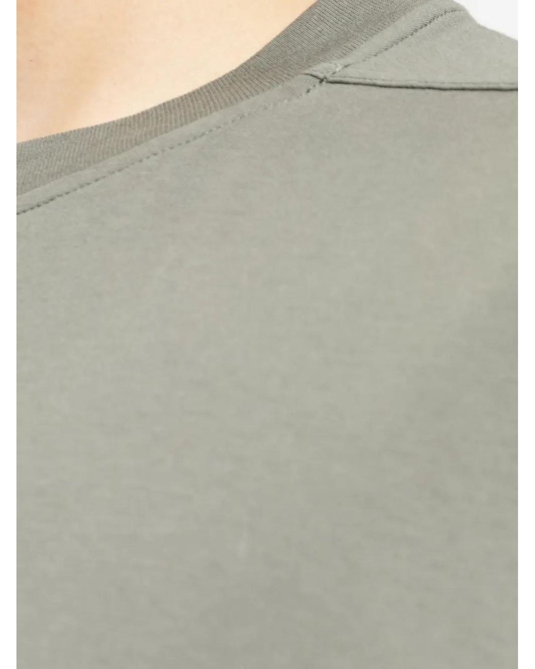 Rick Owens Gray Shoulder Seams T-Shirt for men