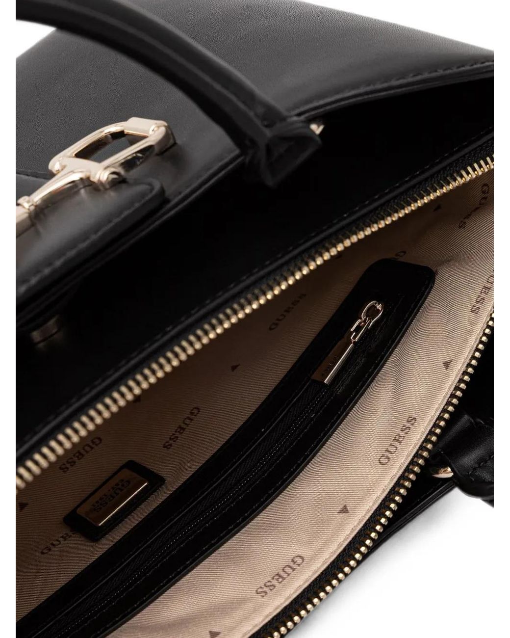 Guess Black Janie Logo Handbag