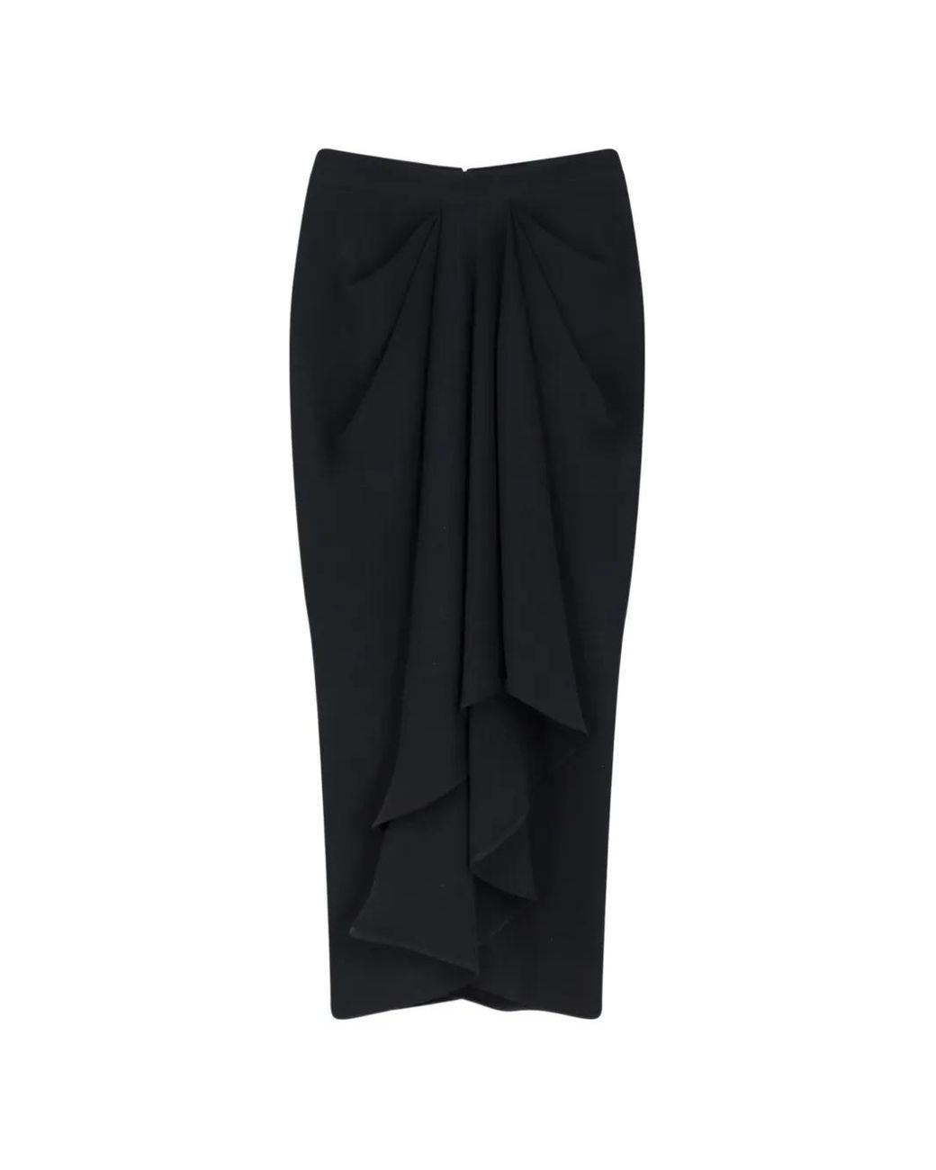 Jupe Mi-Longue Drapée En Crêpe Cady Givenchy en coloris Black