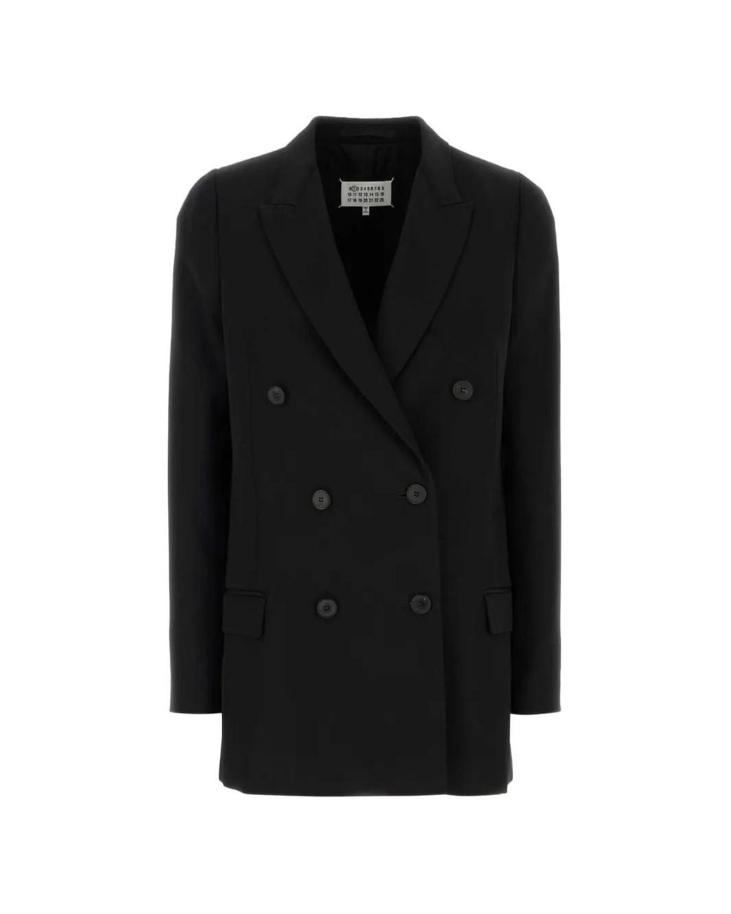 Maison Margiela Black Wool Double-Breasted Blazer