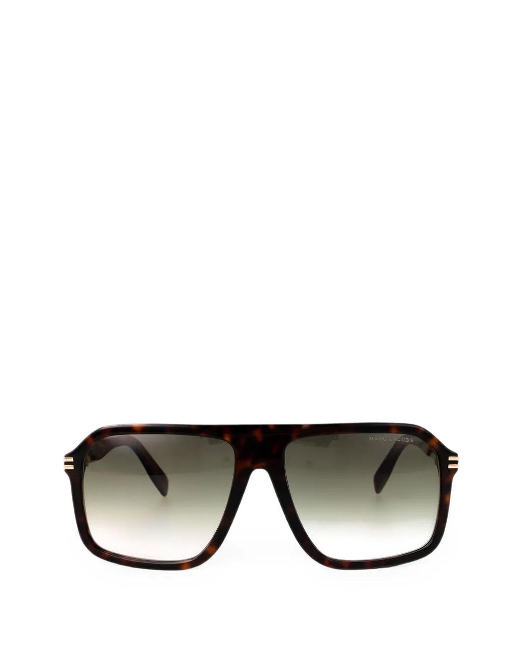 Marc Jacobs Black Tortoiseshell-Effect Square-Frame Sunglasses