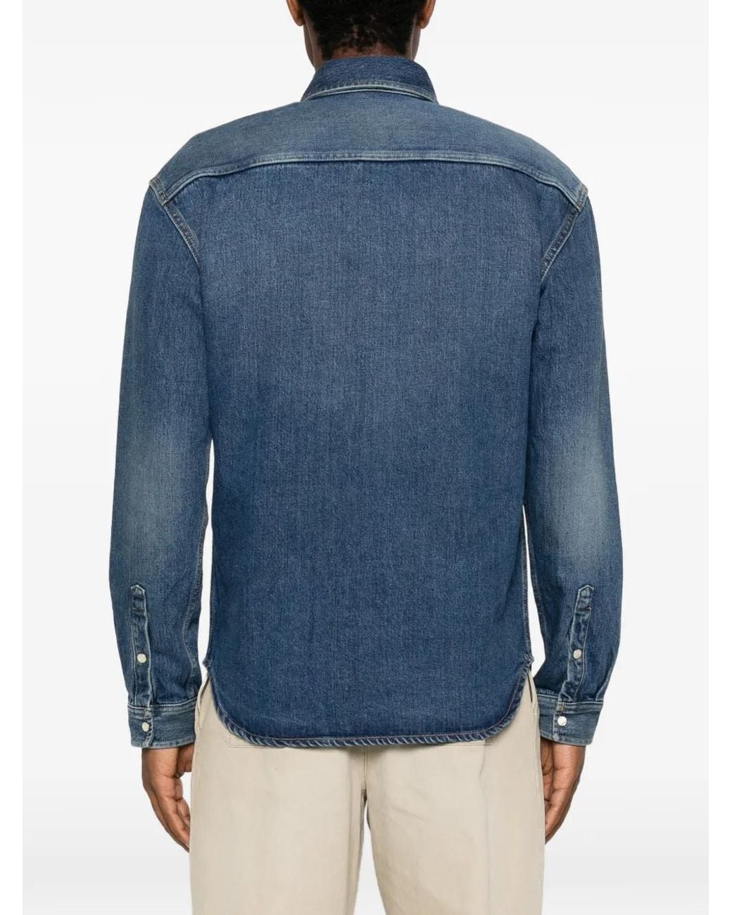 Saint Laurent Blue Denim Shirt for men
