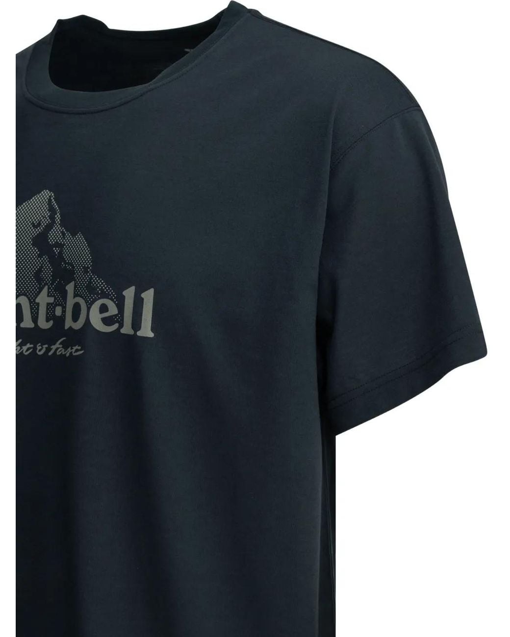 Montbell Black Logo-Print T-Shirt for men