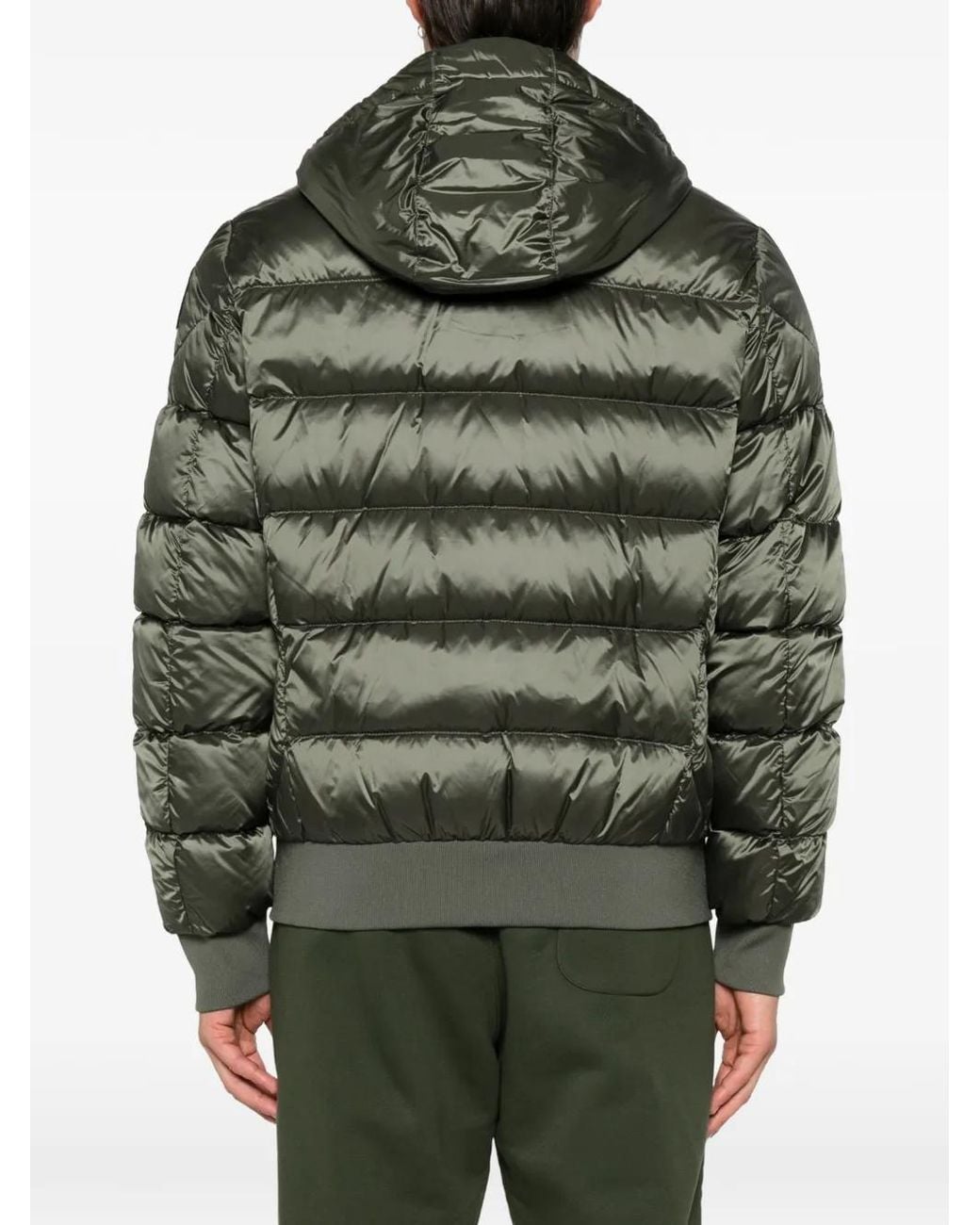 Parajumpers Green Hooded Quilted Jacket for men