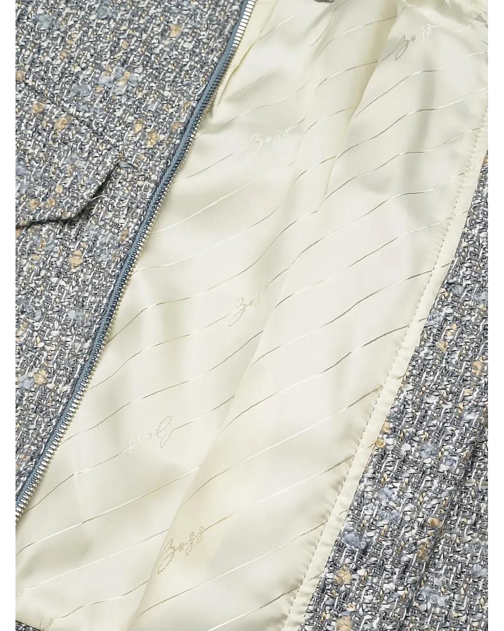 Boss Gray Jawelli Frayed Jacket