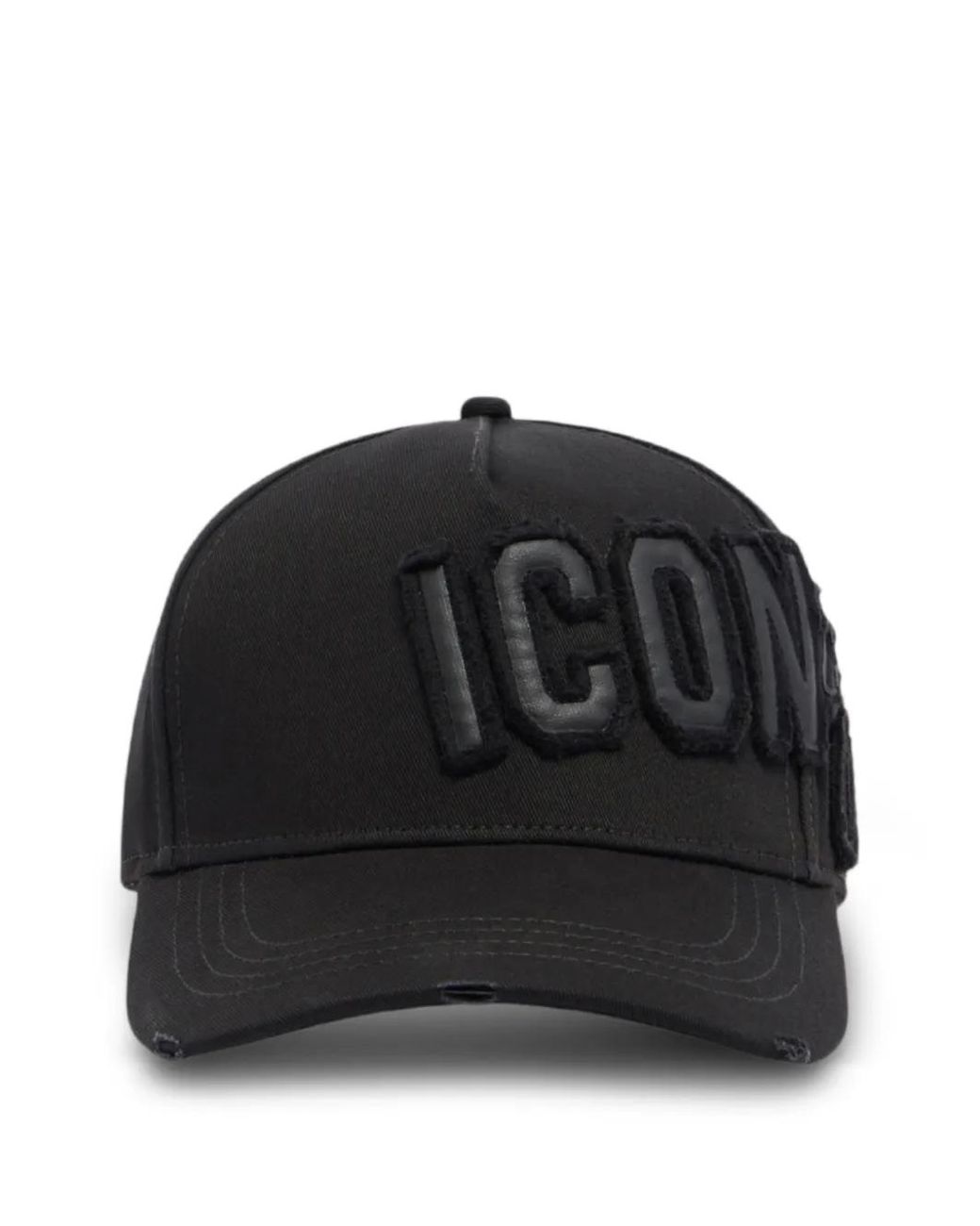 DSquared² Black Cotton Iconique Baseball Cap for men