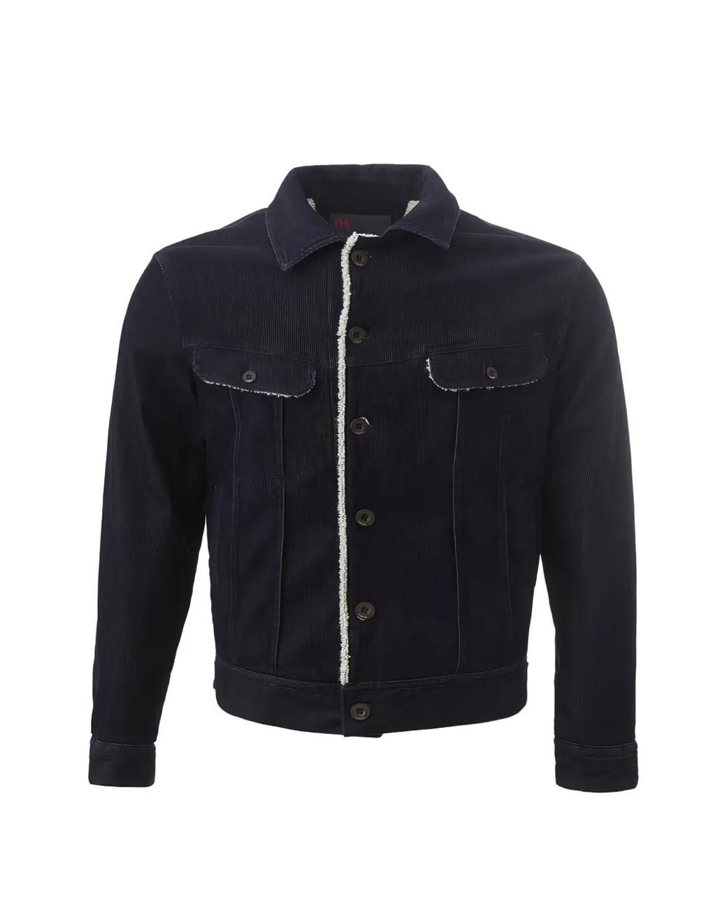 Lardini Blue Corduroy Sherpa-Lined Jacket for men