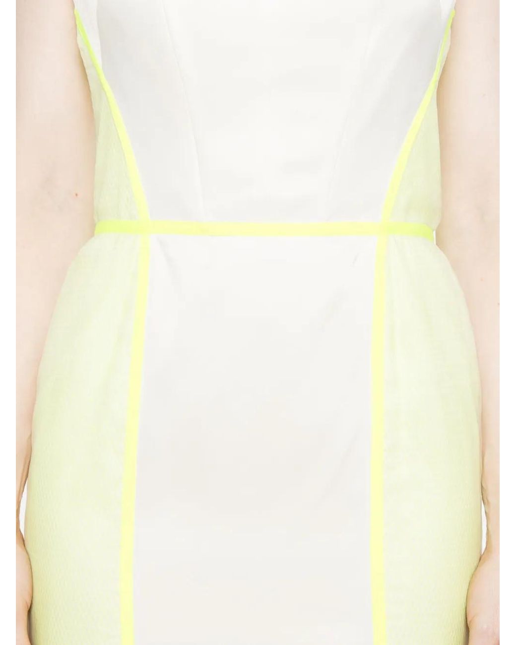 Gemy Maalouf Yellow Panelled Mini Dress