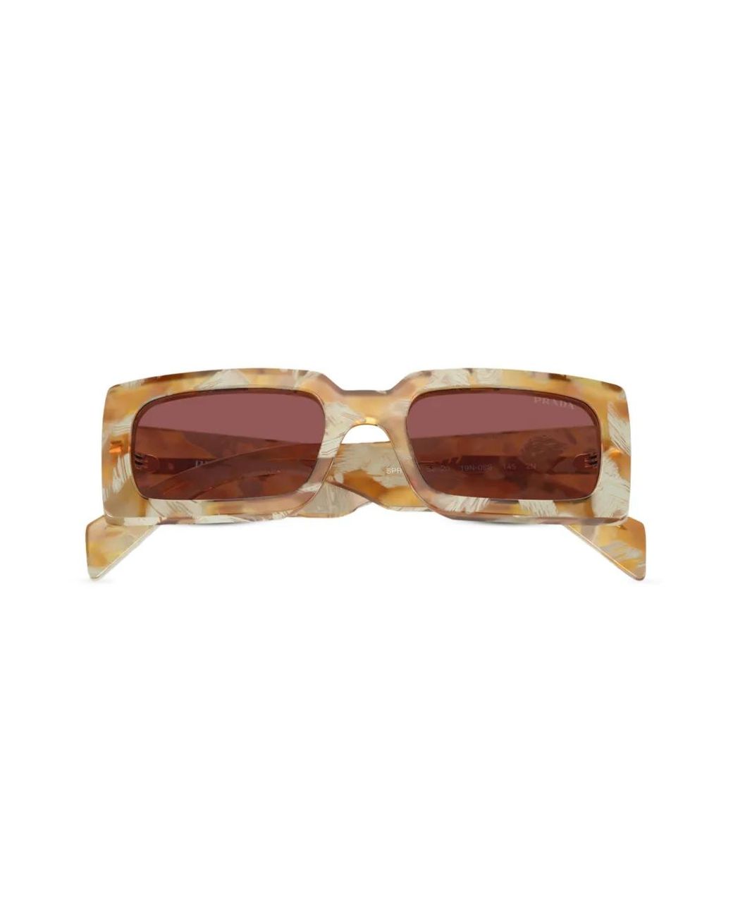 Prada Pink Prada Pr A07S Rectangle Frame Sunglasses