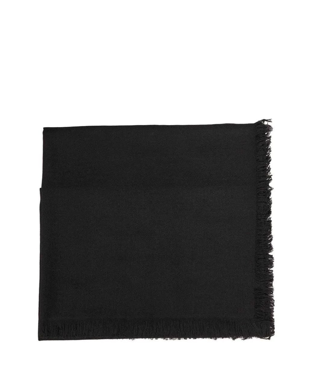 Totême Black Light Wool Blanket Scarf