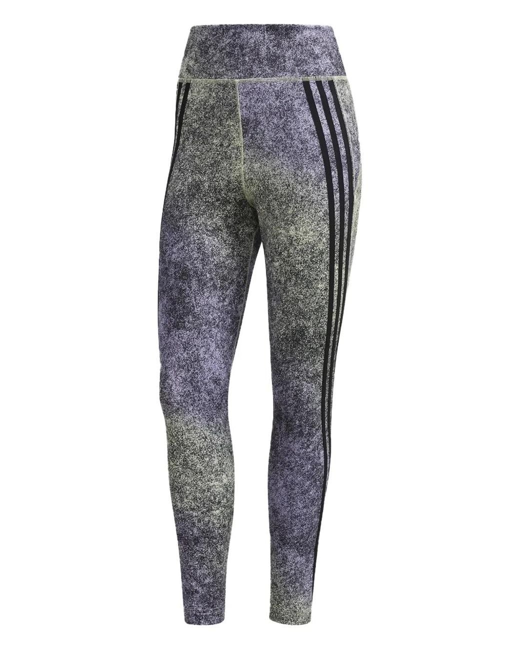Adidas Gray Side-Stripe Leggings