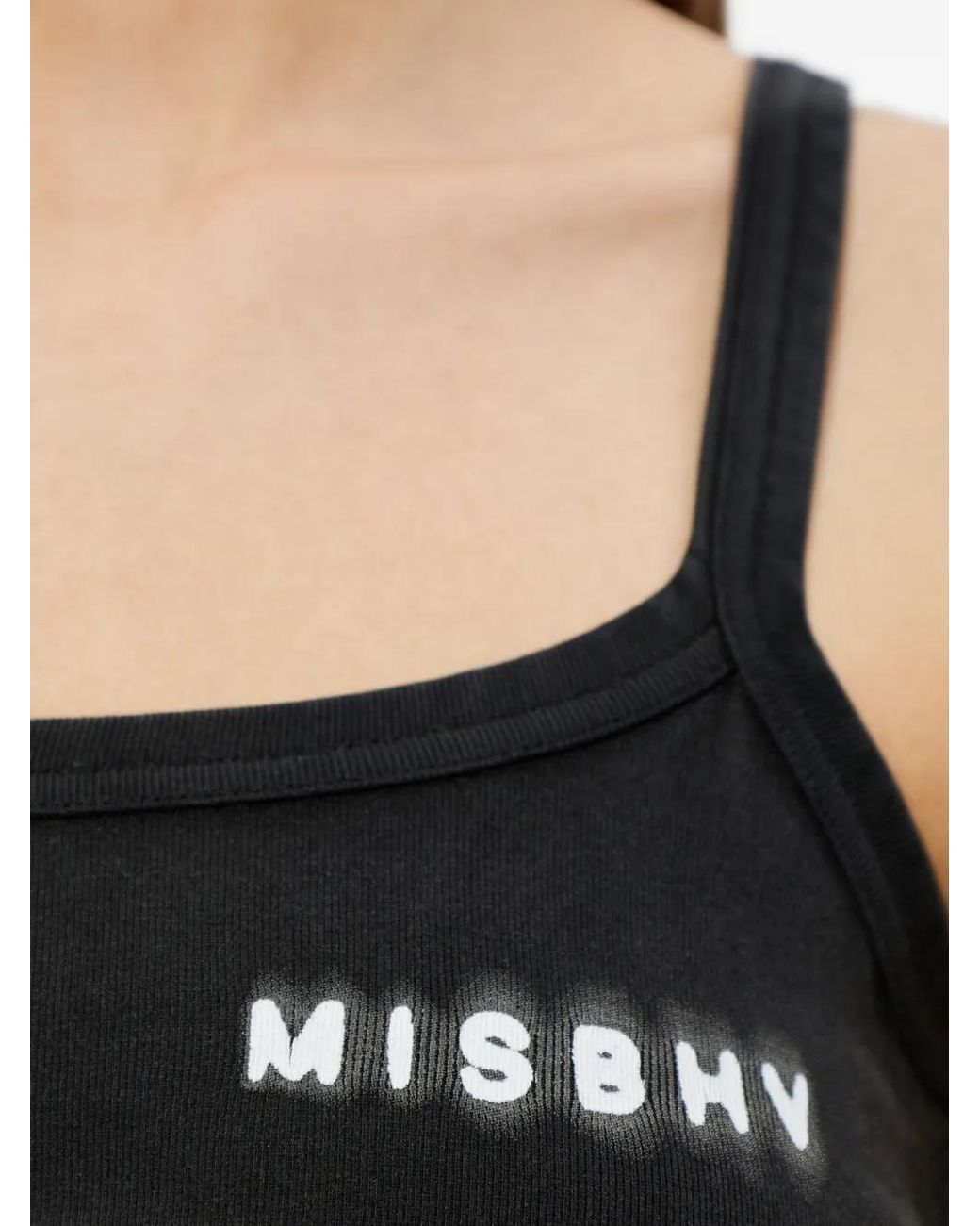 M I S B H V Black Strappy Top