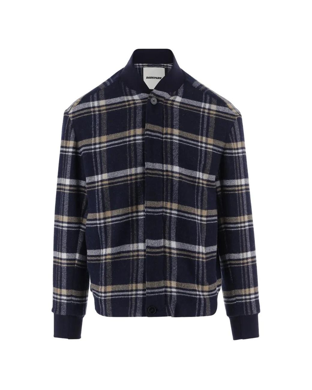 DARKPARK Blue Veste Bomber À Carreaux for men