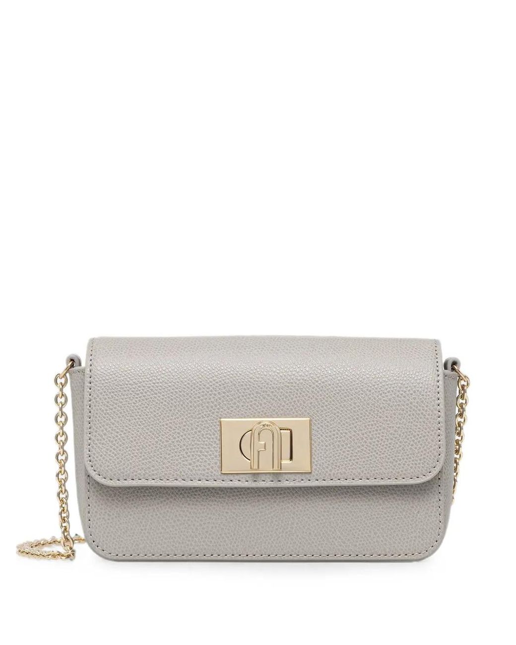 Furla Gray Mini 1927 Crossbody Bag