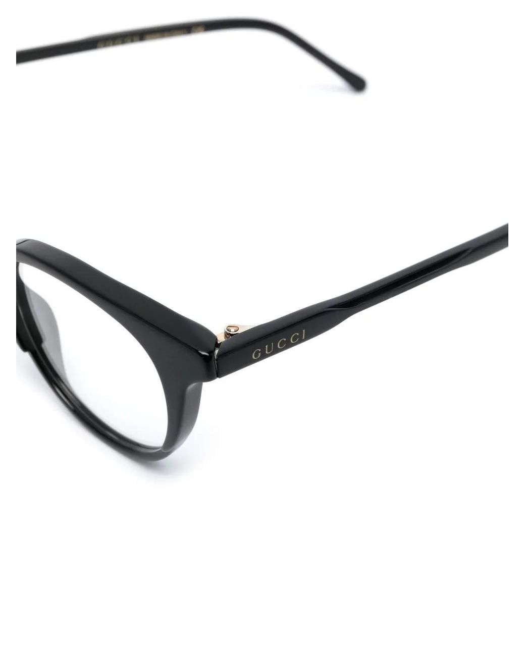 Gucci Black Round Frame Optical Glasses