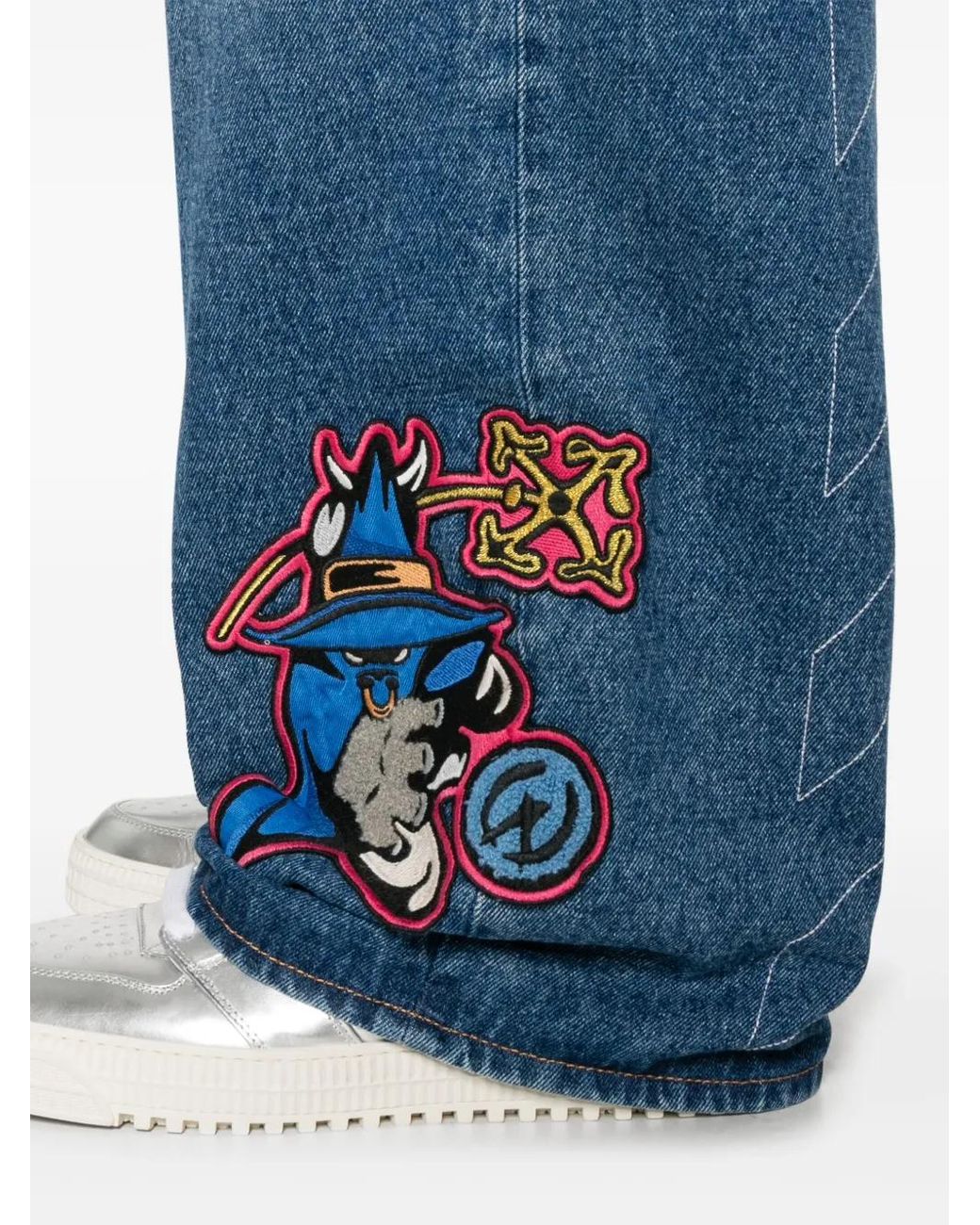 Off-White c/o Virgil Abloh Blue Off- Jeans for men