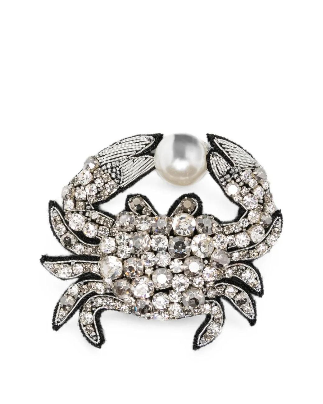 Dice Kayek White Crab Brooch