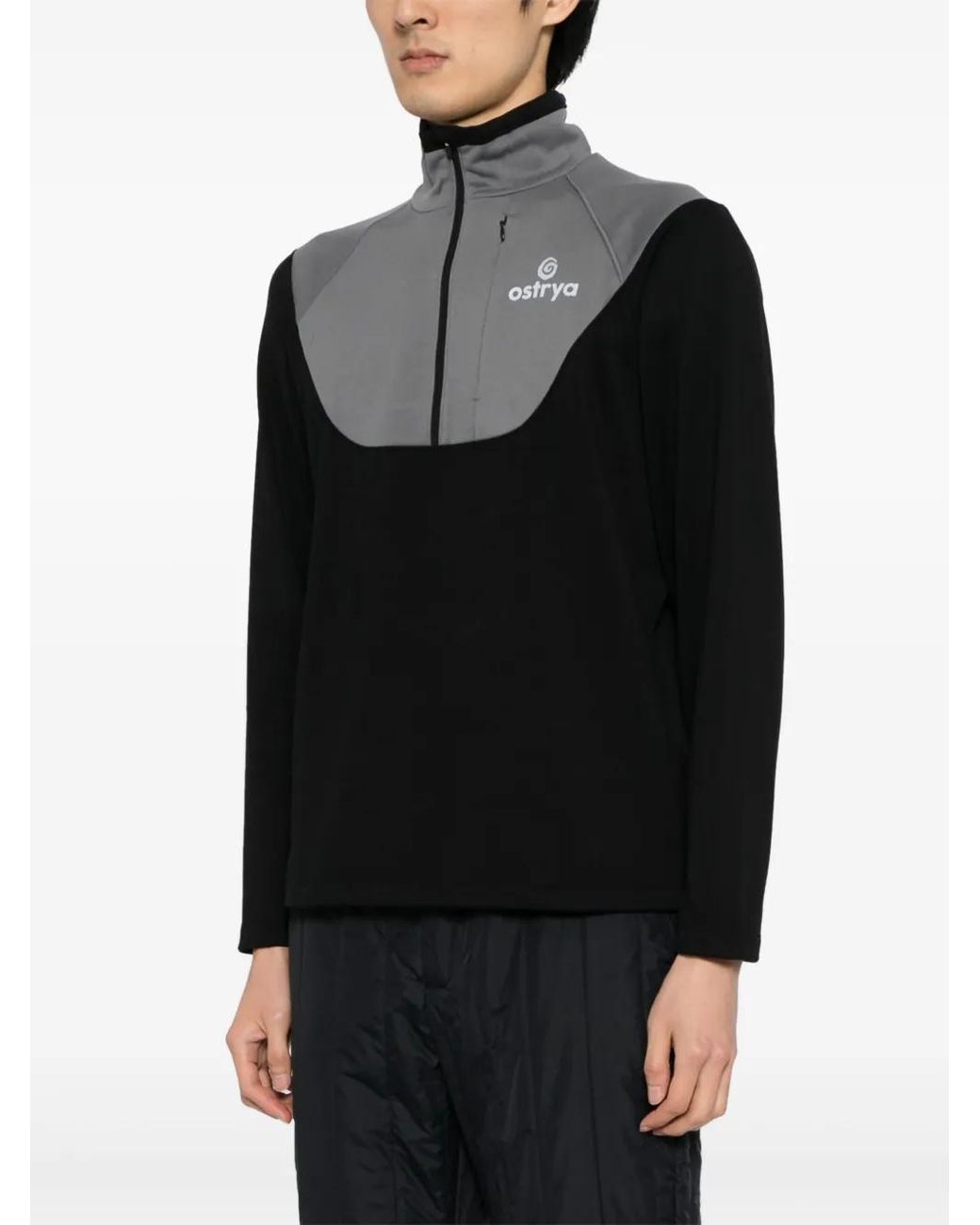 Ostrya Gray Rove Half-Zip Performance Jacket for men
