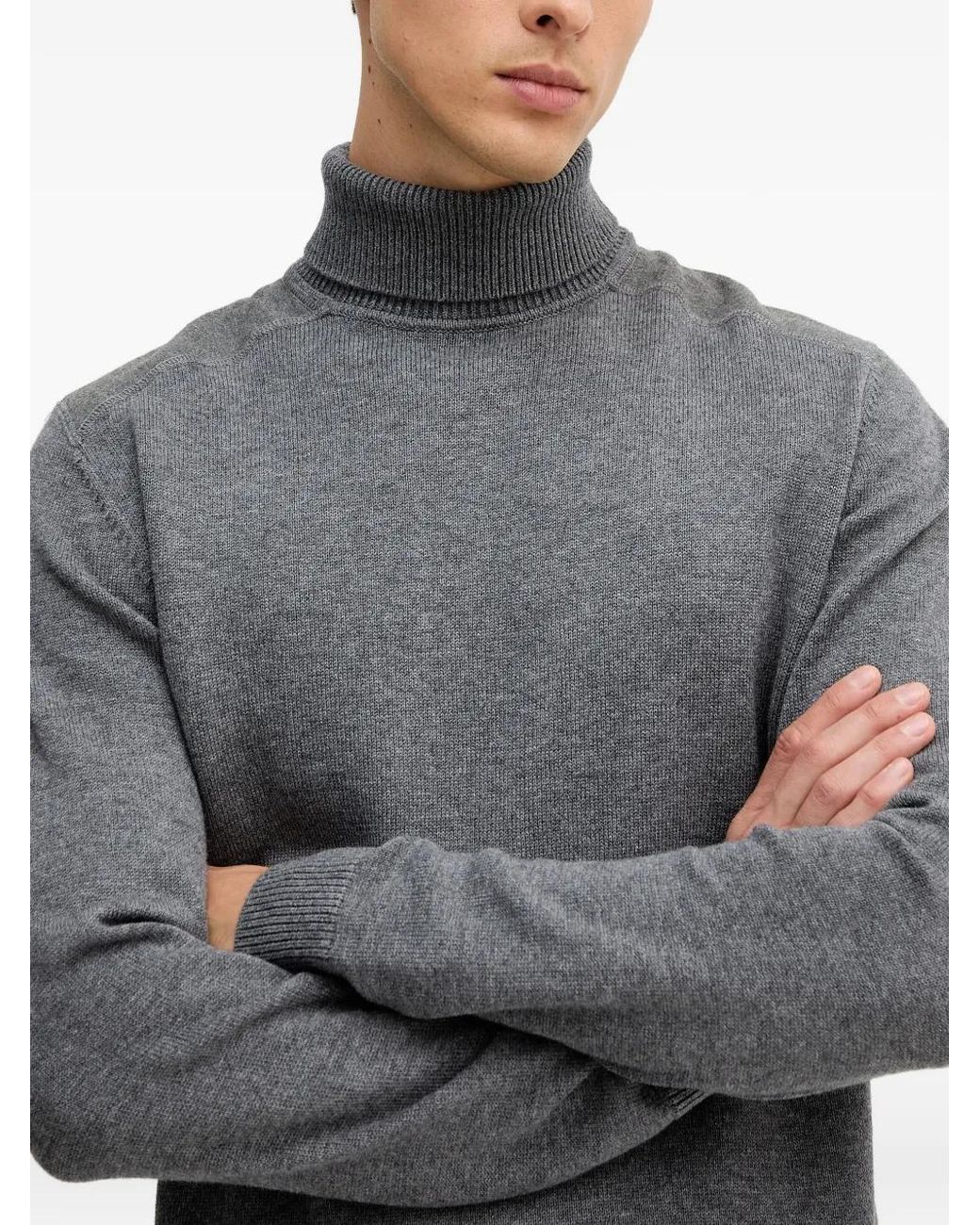 Karl Lagerfeld Gray Turtleneck Sweater for men
